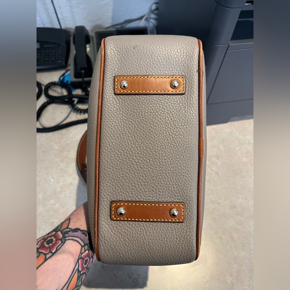 Dooney & Bourke Pebble Grain Small Hobo Taupe. EUC - Picture 8 of 11